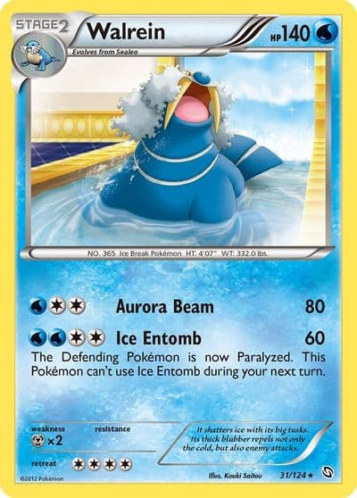 Walrein Dragons Exalted Pokemon card