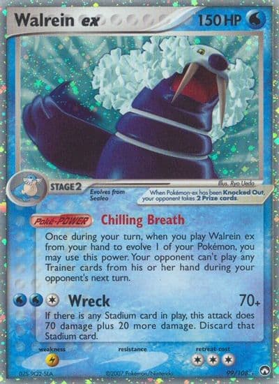 Walrein ex Power Keepers Pokemon card