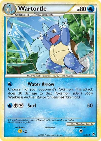 Wartortle Unleashed Pokemon card