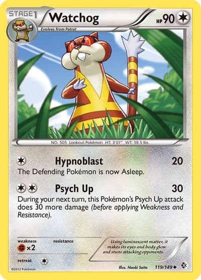 Watchog Boundaries Crossed Pokemon card