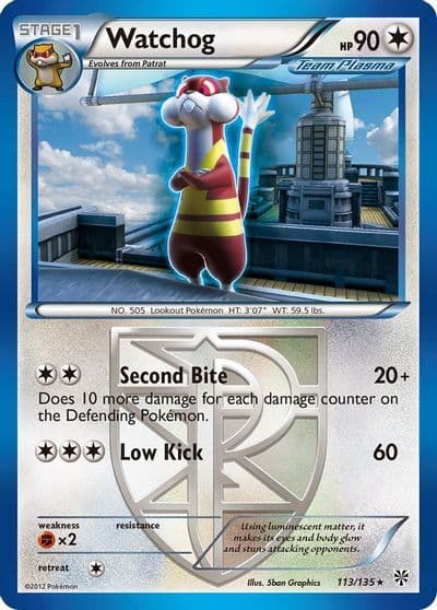 Watchog (Team Plasma) (113) Plasma Storm Pokemon card