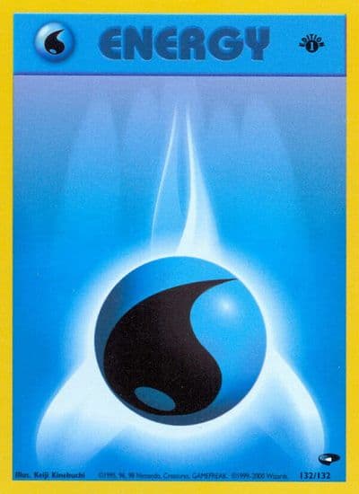 Water Energy Gym Challenge Pokemon card