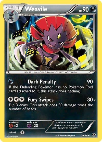 Weavile Next Destinies Pokemon card