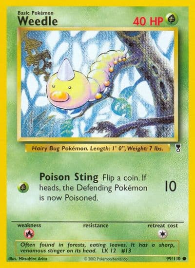 Weedle Legendary Collection Pokemon card