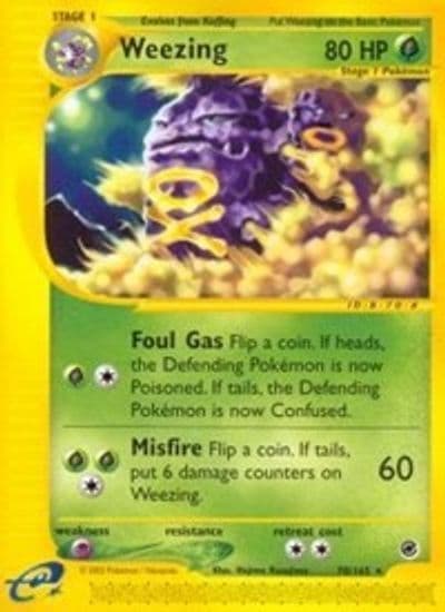 Weezing (70) Expedition Pokemon card