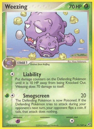 Weezing Deoxys Pokemon card