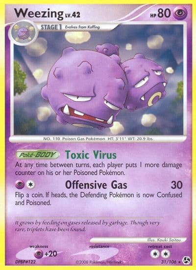 Weezing Great Encounters Pokemon card