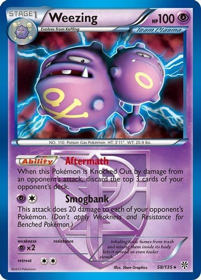 Weezing (Team Plasma) Plasma Storm Pokemon card