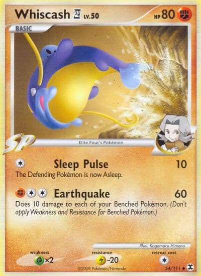 Whiscash E4 Rising Rivals Pokemon card