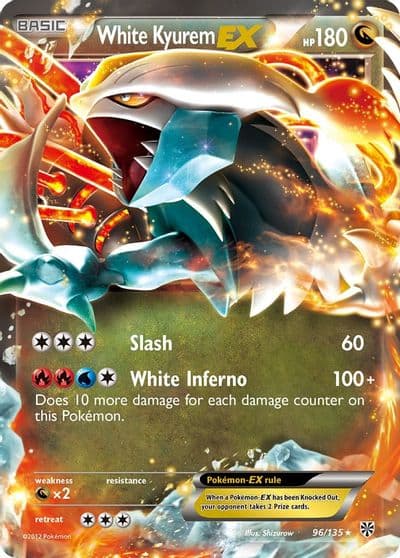White Kyurem EX Plasma Storm Pokemon card
