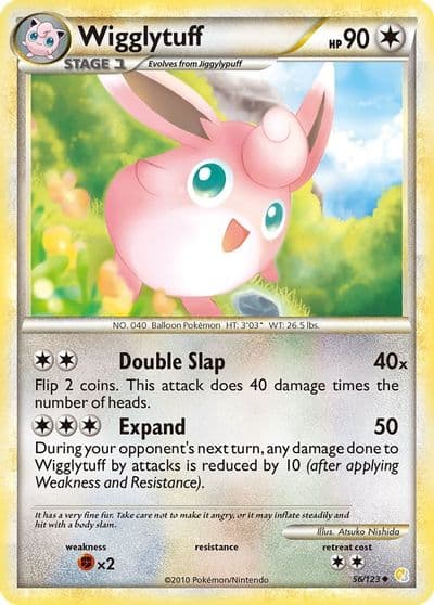 Wigglytuff HeartGold SoulSilver Pokemon card
