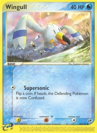 Wingull Sandstorm Pokemon card