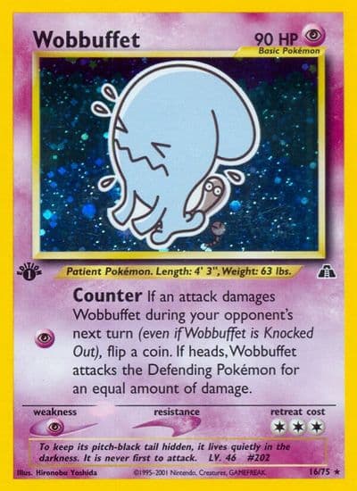 Wobbuffet (16) Neo Discovery Pokemon card
