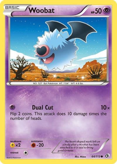 Woobat Legendary Treasures Pokemon card