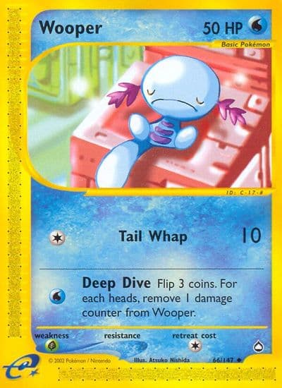 Wooper (66) Aquapolis Pokemon card