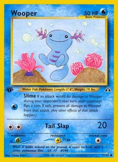 Wooper Neo Discovery Pokemon card