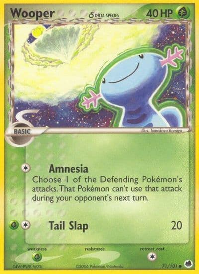 Wooper (Delta Species) Dragon Frontiers Pokemon card