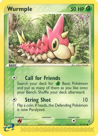 Wurmple Dragon Pokemon card