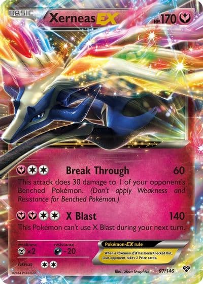 Xerneas EX XY Base Set Pokemon card