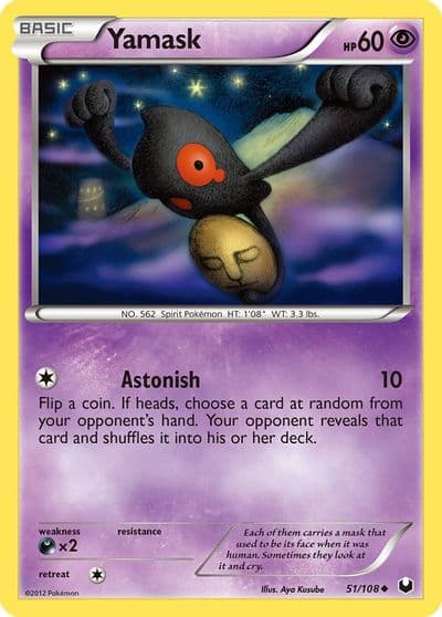 Yamask Dark Explorers Pokemon card