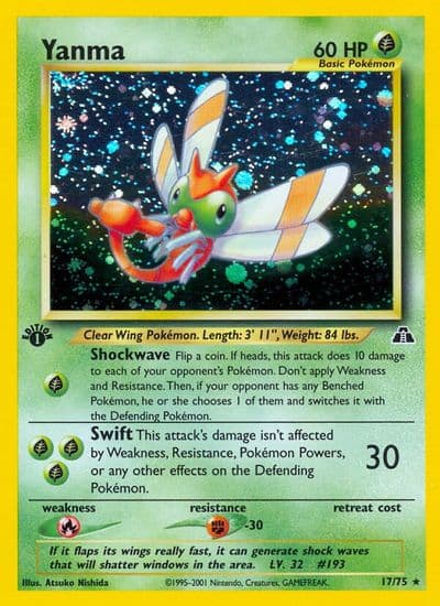 Yanma (17) Neo Discovery Pokemon card