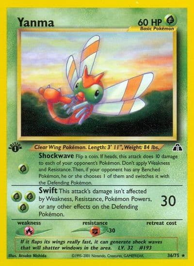Yanma (36) Neo Discovery Pokemon card