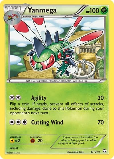 Yanmega Dragons Exalted Pokemon card