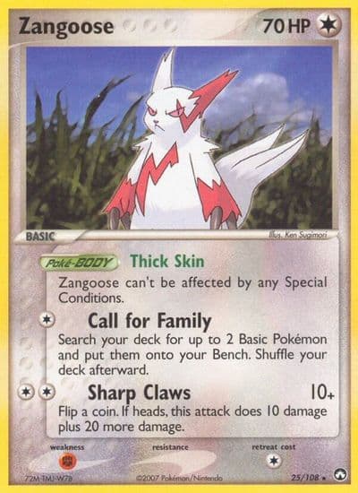 Zangoose Power Keepers Pokemon card