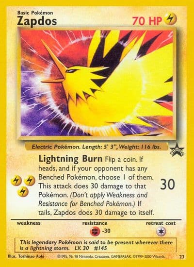 Zapdos WoTC Promo Pokemon card