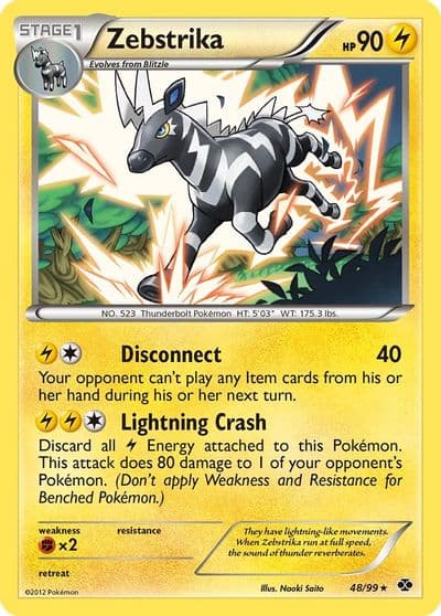 Zebstrika Next Destinies Pokemon card
