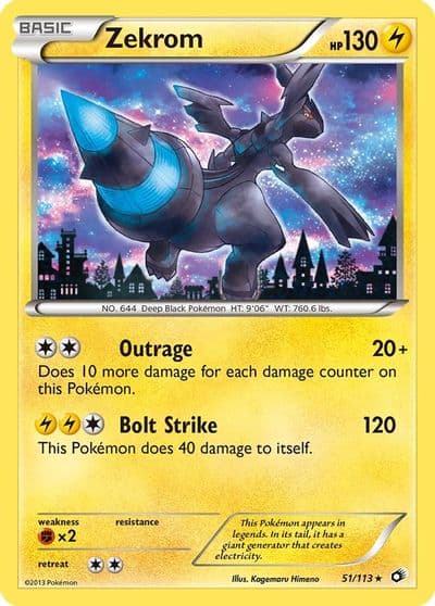 Zekrom Legendary Treasures Pokemon card