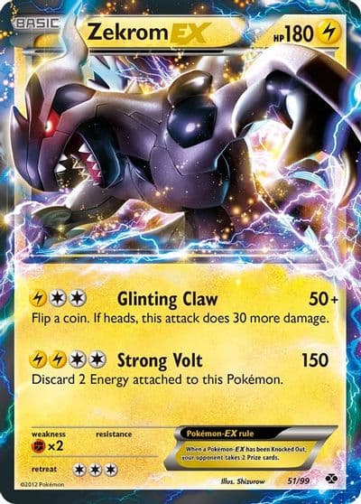 Zekrom EX Next Destinies Pokemon card