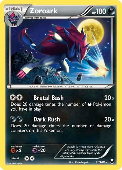Zoroark Dark Explorers Pokemon card