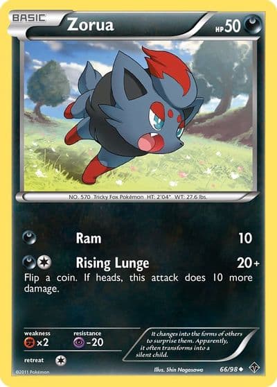 Zorua Emerging Powers Pokemon card