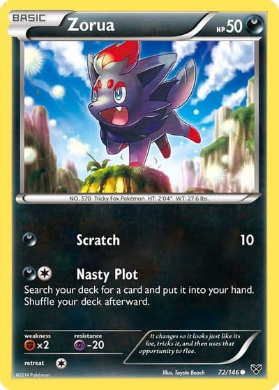 Zorua XY Base Set Pokemon card