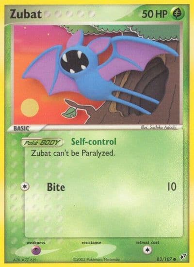 Zubat Deoxys Pokemon card