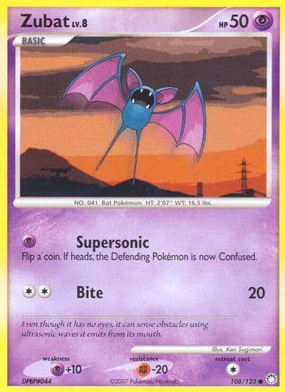 Zubat Mysterious Treasures Pokemon card