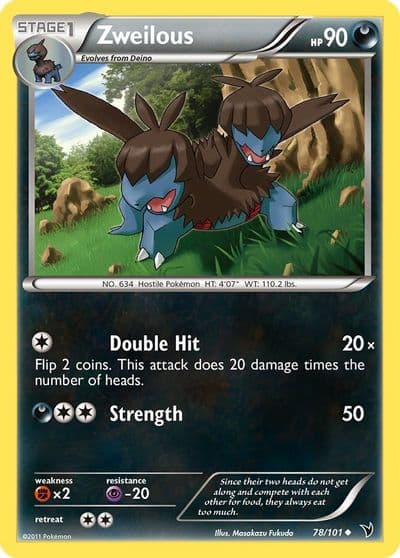 Zweilous Noble Victories Pokemon card
