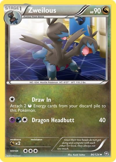 Zweilous (96) Dragons Exalted Pokemon card