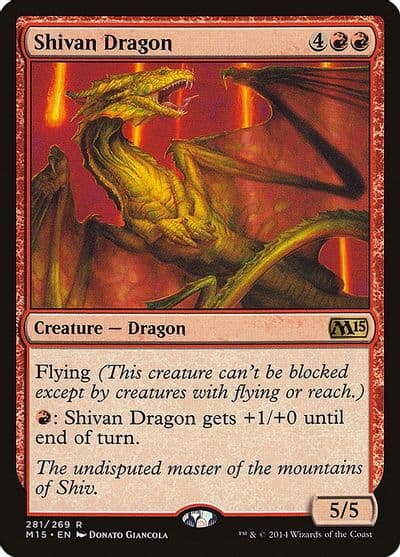 Shivan Dragon Magic 2015 (M15) Magic card