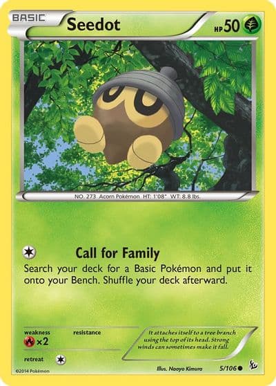 Seedot XY - Flashfire Pokemon card