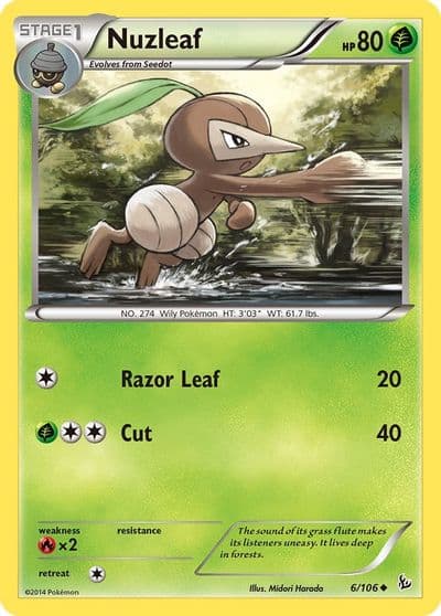Nuzleaf XY - Flashfire Pokemon card