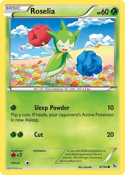 Roselia XY - Flashfire Pokemon card