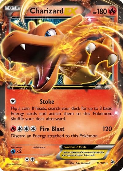 Charizard EX (11) XY - Flashfire Pokemon card