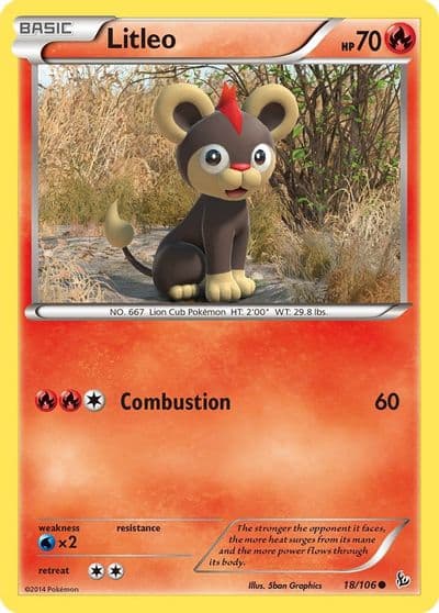 Litleo (18) XY - Flashfire Pokemon card