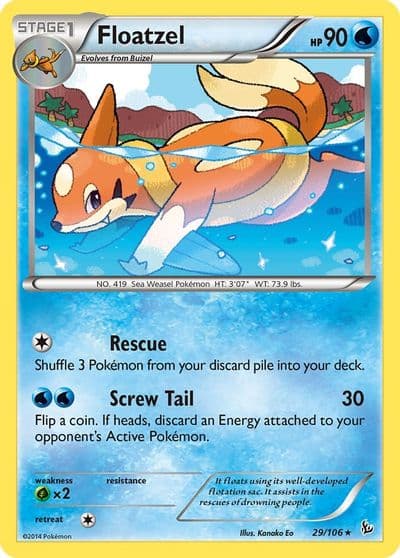 Floatzel XY - Flashfire Pokemon card