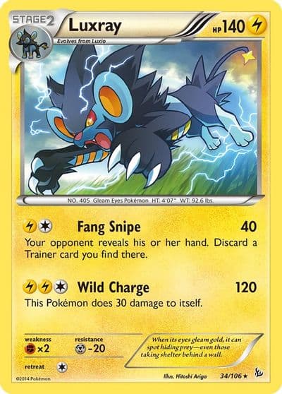 Luxray XY - Flashfire Pokemon card