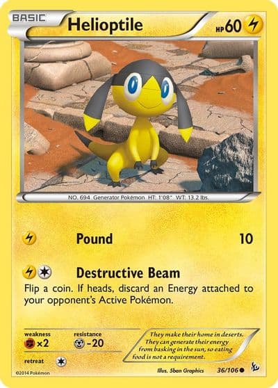 Helioptile XY - Flashfire Pokemon card
