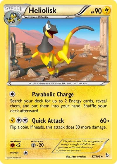 Heliolisk XY - Flashfire Pokemon card