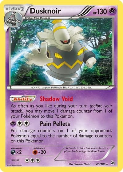 Dusknoir XY - Flashfire Pokemon card